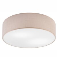 Deckenleuchte Stoff Ø 45 cm rund flach blendarm...