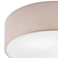 Deckenleuchte Stoff Ø 45 cm rund flach blendarm...