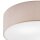 Deckenleuchte Stoff Ø 45 cm rund flach blendarm Beige 2x E27