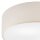 Deckenlampe rund Ø 45 cm Modern Stoffschirm Creme 2x E27