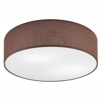 Deckenleuchte Braun &Oslash; 45 cm rund Stoff blendarm f&uuml;r 2x E27