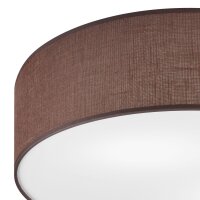 Plafonnier brun Ø 45 cm rond tissu...