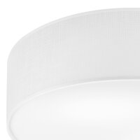 Plafonnier blanc tissu Ø 45 cm rond plat faible...