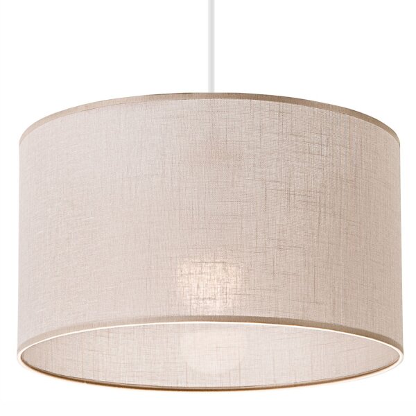 Suspension Abat-jour en tissu Ø 35 cm Beige réglable E27