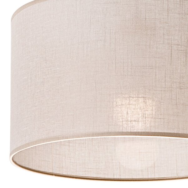 Suspension Abat-jour en tissu Ø 35 cm Beige réglable E27