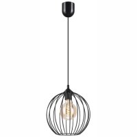 Suspension Noir &Oslash; 24 cm M&eacute;tal Fil Abat-jour...