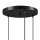 Lampe à suspendre noir or brun Ø 50 cm métal cm réglable