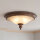 Rustikale Deckenlampe Glas Metall Bronze E27 Ø44,5 cm