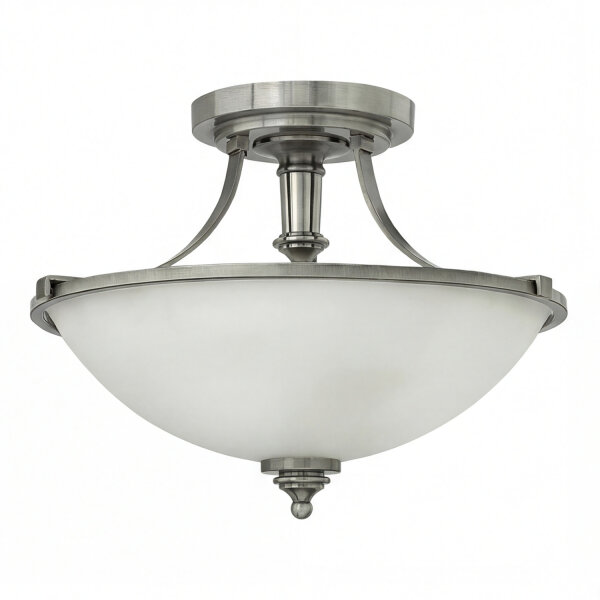 Runde Deckenleuchte Glas Schirm Ø31cm 3x E27 LESLANE