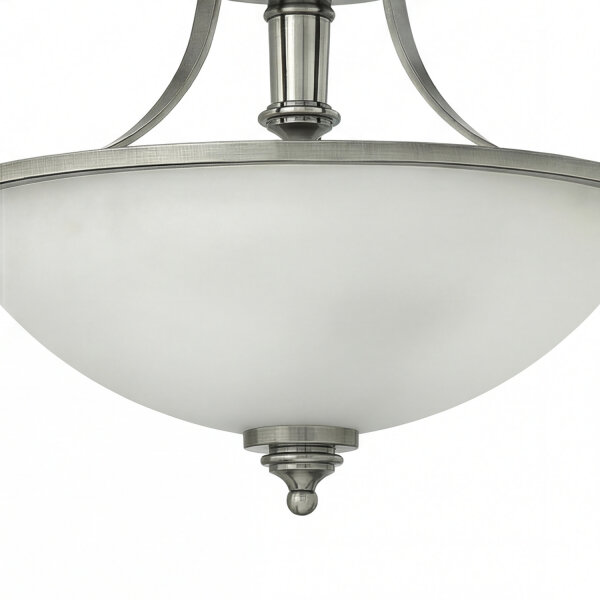 Runde Deckenleuchte Glas Schirm Ø31cm 3x E27 LESLANE