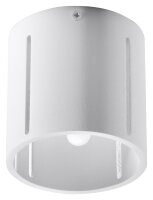 Deckenspot rund klein &Oslash; 10 cm Wei&szlig; Metall Modern flach
