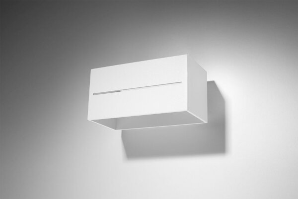 Applique blanche en aluminium carrée L:20cm 2x G9 stylé