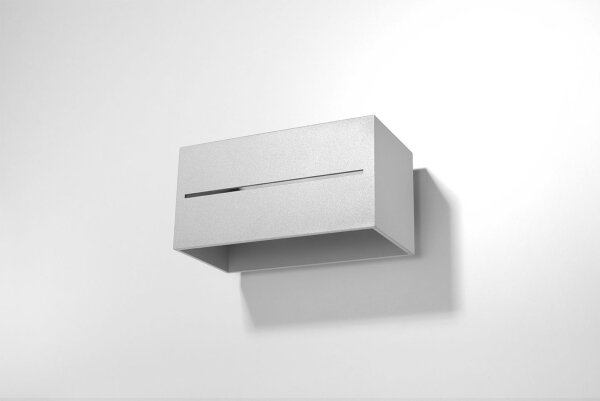 Up Down Applique Gris Aluminium carré Moderne