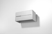 Up Down Wandleuchte Grau Aluminium eckig Modern