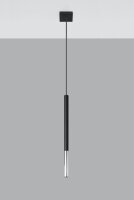 Lampe à suspendre métal noir chrome...