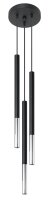 Lampe à suspendre noire chrome 3 flammes...