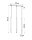 Suspension GALKA 3 flammes orientables noir chrome