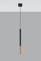 Lampe à suspendre noire cuivre Ø 2,5 cm...