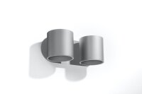 Applique murale grise Aluminium Moderne Up Down 2x G9