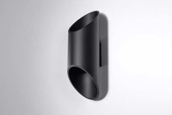 Applique murale noire Up & Down Spot Ø10cm H:30cm