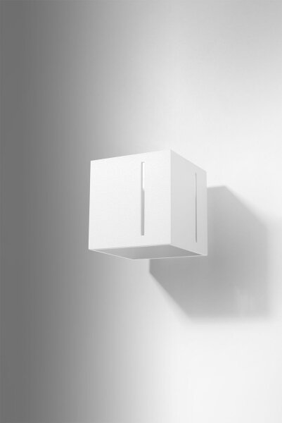 Applique murale blanche en aluminium Up Down Cube Moderne