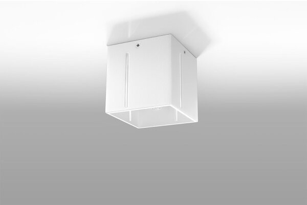 Deckenleuchte Weiß klein B:10cm eckig Modern FUFIA