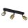 Deckenspot verstellbar 3-flammig in Schwarz Gold Metall