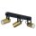 Deckenstrahler Metall Schwarz Gold 3-flammig GU10