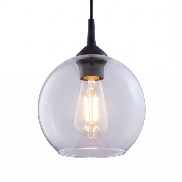 Pendelleuchte Ø 18 cm E27 Glas Kugel verstellbar