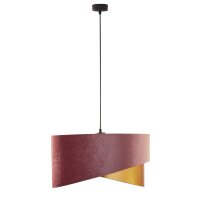 Lampe à suspendre Tissu Rose Or 3x E27 Ø 50...