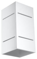 Up Down Applique ARRIA Blanc Aluminium Carré G9...