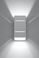 Up Down Applique ARRIA Blanc Aluminium Carré G9...