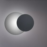 Applique murale noire ronde G9 éclairage indirect