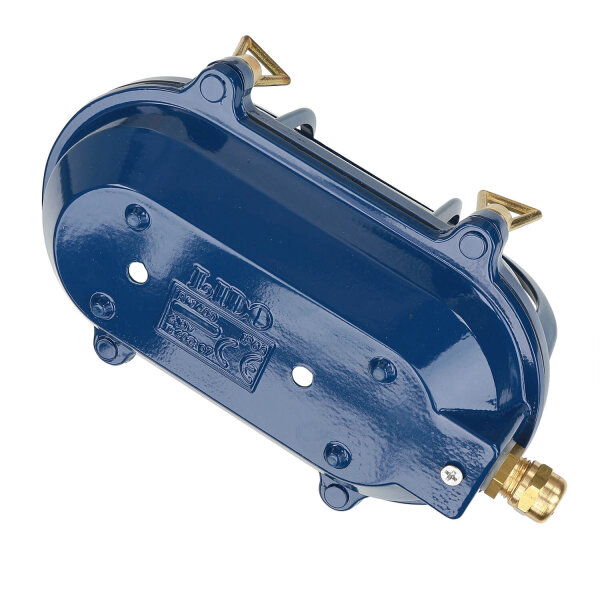Wandlampe außen IP64 Messing Riffelglas E27 Blau Maritim