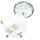 Außenlampe Weiß Messing Glas Ø 21 cm E27 IP64 SERIFOS