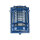 Applique extérieure E27 IP64 laiton verre H : 22 cm bleu