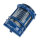 Applique extérieure E27 IP64 laiton verre H : 22 cm bleu