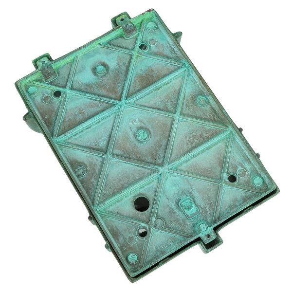 Außenleuchte Wand IP64 Messing Glas Grün antik E27