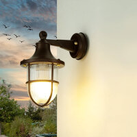 Lampe dextérieur murale IP64 E27 rouille marron...