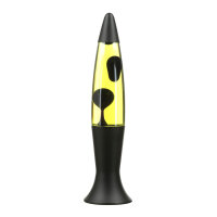 Lampe à Lave Violet Jaune Noir 40 cm rétro...