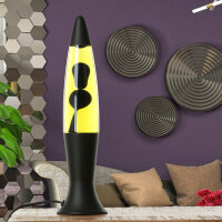 Lampe à Lave Violet Jaune Noir 40 cm rétro...
