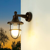 Lampe murale laiton extérieur IP64 rouille marron...