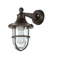 Lampe murale laiton extérieur IP64 rouille marron...