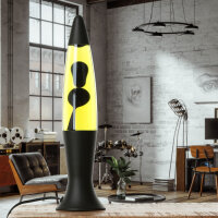 Lampe à Lave Noir Jaune 40 cm de haut Rétro...