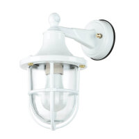 Applique extérieure Blanc IP64 Verre Laiton...