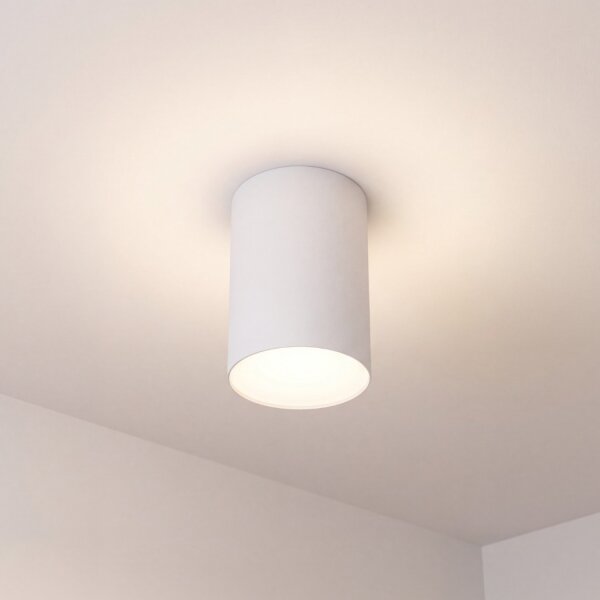 Spot de plafond blanc E27 Ø 12,7 cm H : 20 cm Moderne POINT