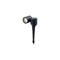 Gartenstrahler Erdspieß IP54 GU10 Schwarz Alu Glas...
