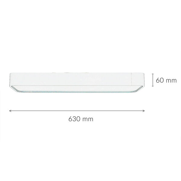 Deckenlampe LED T8 wechselbar Weiß 3000 K 1700 lm Aluminium