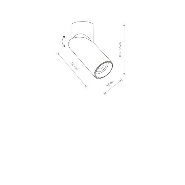 Spot Lampe Wand Weiß Decke GU10 Ø 5,6 cm Aluminium Modern