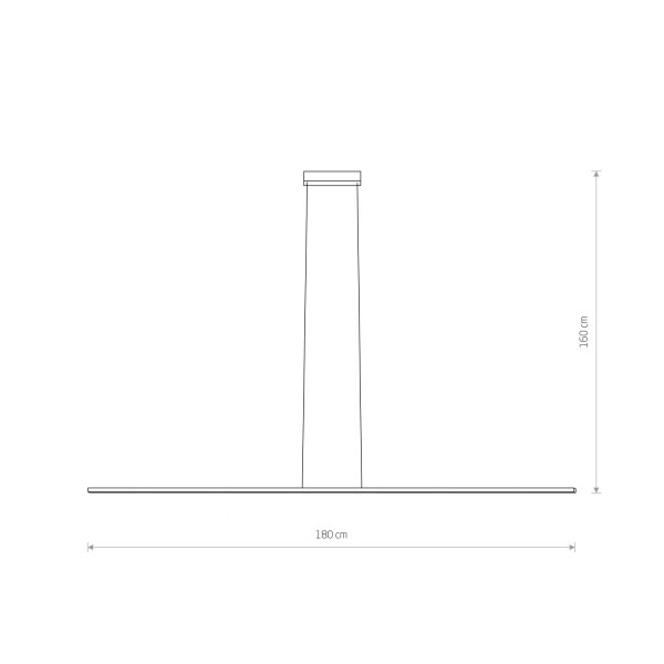 Hängelampe Esstisch LED Schwarz B: 180 cm lang